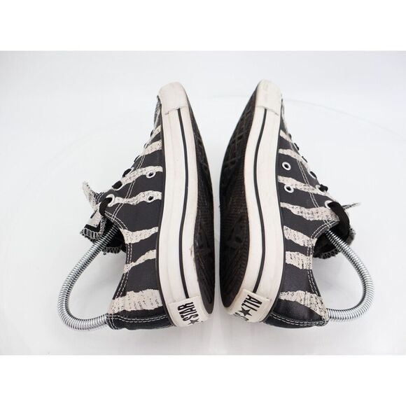 Converse Zebra Stripes Sneakers Womens Size 9 Black White Lace Up Shoes - Picture 6 of 10